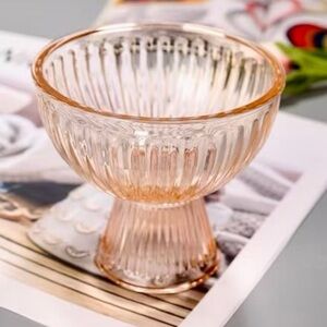 New Target Bullseye Playground Pink Champagne  Fluted Glass Candy Dish Decor